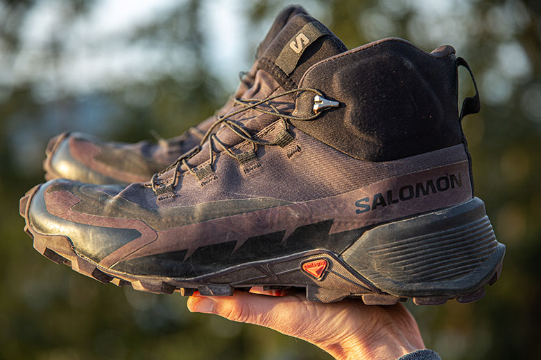 Salomon Cross Hike 2 Mid GTX hiking boots (holding boots up)