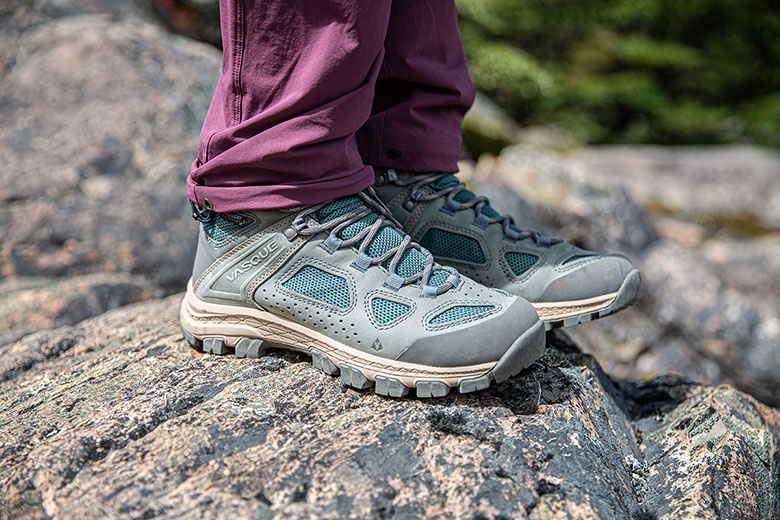 Vasque Breeze hiking boots (closeup from side)
