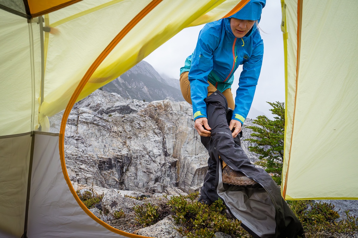 Hiking Pants (testing rain pants in Patagonia)
