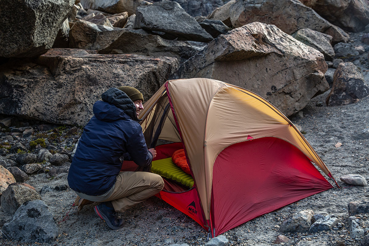 MSR FreeLite 2 backpacking tent (from side)