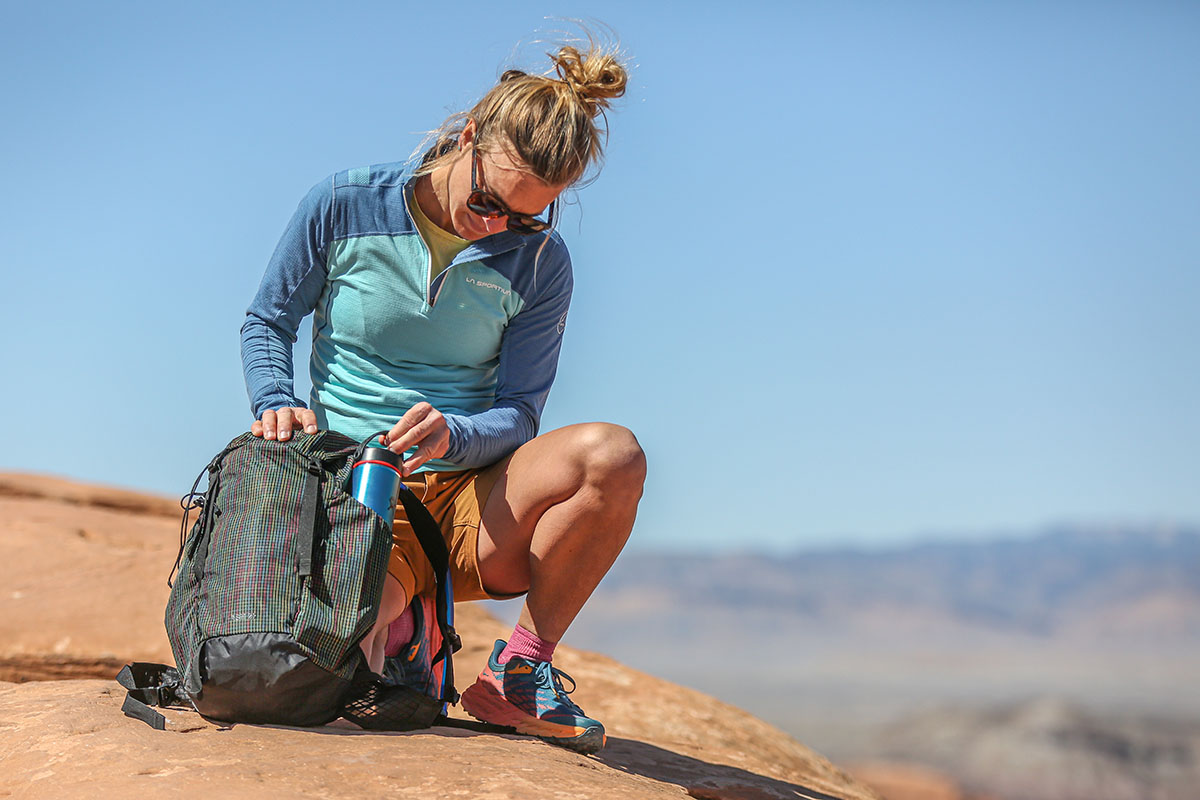 REI Co-op Flash 22 daypack (water bottle in side pocket)